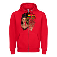 Red I am black history black girl Zipper Hoodie - FaDigitalArtStudio