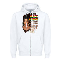 White I am black history black girl Zipper Hoodie - FaDigitalArtStudio