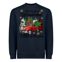 Navy its the most wonderful time of the year Heavyweight Sweatshirt - CowGirlArtShop