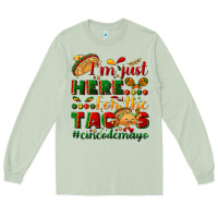 Matcha I'm just here for the tacos #cincodemayo Long Sleeve Tee - NancyCooperArtShop