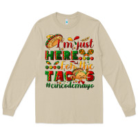 Mushroom I'm just here for the tacos #cincodemayo Long Sleeve Tee - NancyCooperArtShop