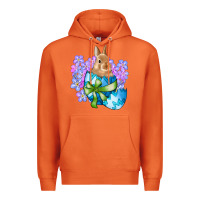 Carrot easter bunny egg flowers Premium Hoodie - RanaPortraitStore