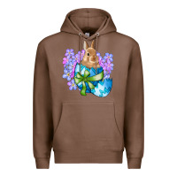 Chestnut easter bunny egg flowers Premium Hoodie - RanaPortraitStore