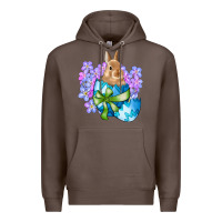 Coffee easter bunny egg flowers Premium Hoodie - RanaPortraitStore