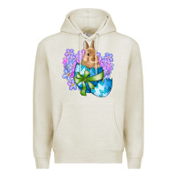 Oatmeal Heather easter bunny egg flowers Premium Hoodie - RanaPortraitStore