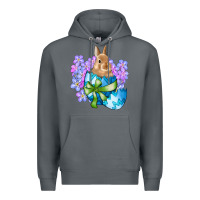 Rock easter bunny egg flowers Premium Hoodie - RanaPortraitStore