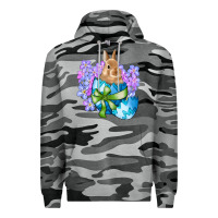 Slate Camo easter bunny egg flowers Premium Hoodie - RanaPortraitStore