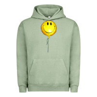Pigment Oil Green Balloon smile Urban Hoodie - Artiststas