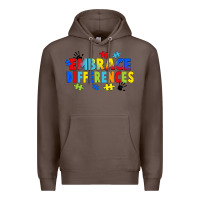 Coffee Embrace differences Premium Hoodie - FaDigitalArtStudio