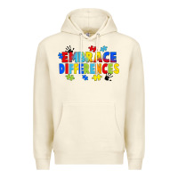 Sandshell Embrace differences Premium Hoodie - FaDigitalArtStudio