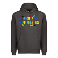 Smoke Embrace differences Premium Hoodie - FaDigitalArtStudio