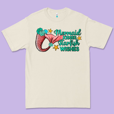 Mermaid Kisses Starfish Wishes Premium Tee Designed By Jahusdesignshop
