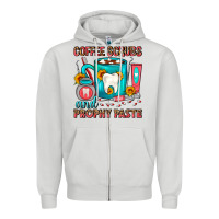 Dove Grey Coffee Scrubs And Prophy Paste Dentist Coffee Zipper Hoodie - FaDigitalArtStudio