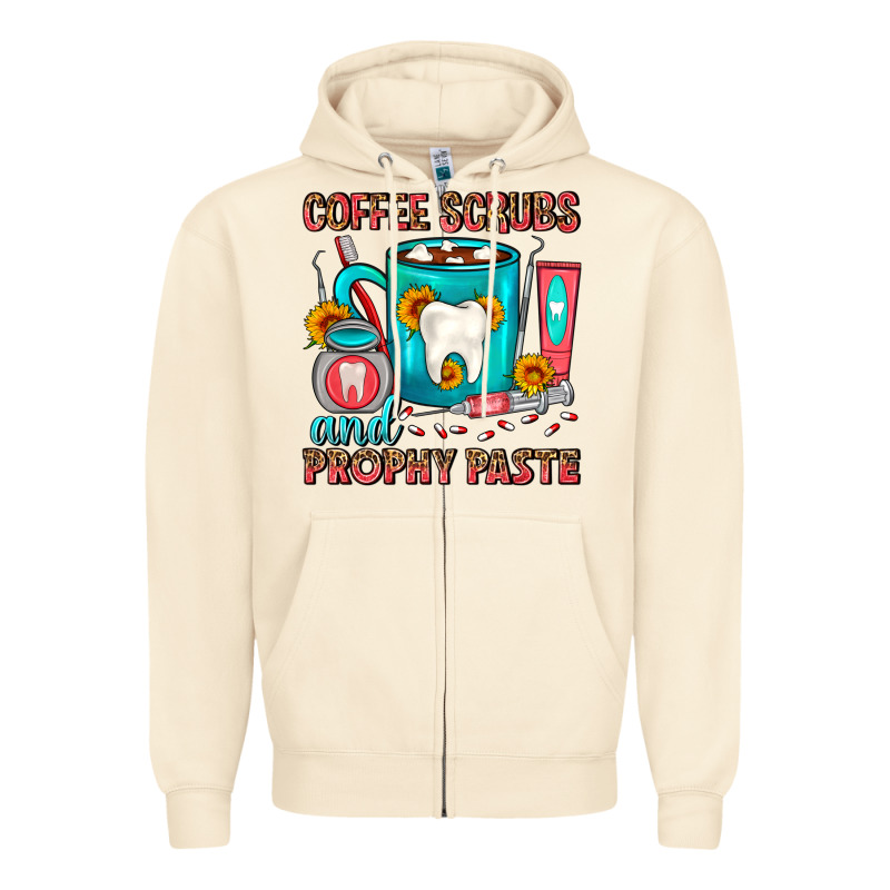 Coffee Scrubs And Prophy Paste Dentist Coffee Zipper Hoodie by FaDigitalArtStudio | Teevron