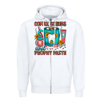 White Coffee Scrubs And Prophy Paste Dentist Coffee Zipper Hoodie - FaDigitalArtStudio