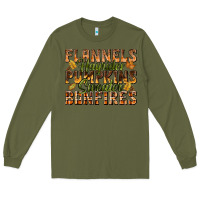 Army Green Flannels Hayrides Pumpkins Long Sleeve Tee - texasbilliewilder