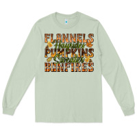 Matcha Flannels Hayrides Pumpkins Long Sleeve Tee - texasbilliewilder
