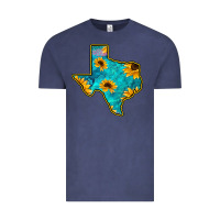 Vintage Denim Sunflower Turquoise Texas Vintage Tee - Bettercallsaul