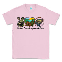 Bubblegum Pink peace love largemouth bass Classic Tee - LillyAllenDesigns