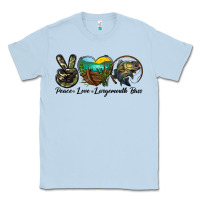Dusty Blue peace love largemouth bass Classic Tee - LillyAllenDesigns