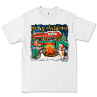 White merry christmas with camper van Premium Tee - NancyCooperArtShop