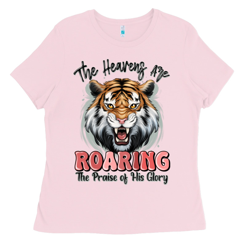 The Heavens Are Roaring Tiger Ladies Tee by MaliasSmallBusiness | Teevron
