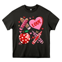 Asphalt valentine xoxo teacher Heavy Core Tee - MaliasSmallBusiness