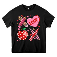 Black valentine xoxo teacher Heavy Core Tee - MaliasSmallBusiness