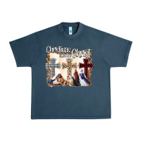 Midnight Navy Christmas Begins With Christ Urban Heavy Tee - Bettercallsaul