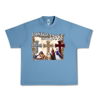 Pebble Blue Christmas Begins With Christ Urban Heavy Tee - Bettercallsaul