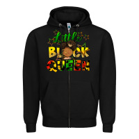 Black Little black queen Zipper Hoodie - FaDigitalArtStudio