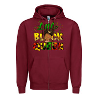 Burgundy Little black queen Zipper Hoodie - FaDigitalArtStudio