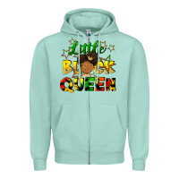 Seafoam Little black queen Zipper Hoodie - FaDigitalArtStudio