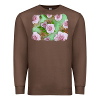 Chestnut Pink Roses Background Premium Sweatshirt - LillyAllenDesigns