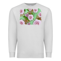 Dove Grey Pink Roses Background Premium Sweatshirt - LillyAllenDesigns