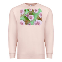 Pale Pink Pink Roses Background Premium Sweatshirt - LillyAllenDesigns
