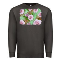 Smoke Pink Roses Background Premium Sweatshirt - LillyAllenDesigns