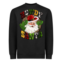 Black howdy santa western cactus christmas Heavyweight Sweatshirt - CowGirlArtShop