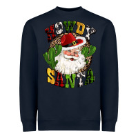 Navy howdy santa western cactus christmas Heavyweight Sweatshirt - CowGirlArtShop