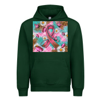 Forest Green Breast Cancer Ribbon Stethoscope Urban Hoodie - Artiststas