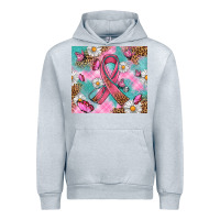 Heather Grey Breast Cancer Ribbon Stethoscope Urban Hoodie - Artiststas
