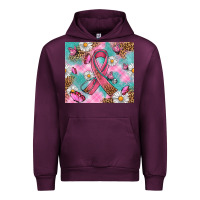 Mauve Wine Breast Cancer Ribbon Stethoscope Urban Hoodie - Artiststas