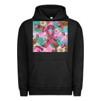 Pigment Black Breast Cancer Ribbon Stethoscope Urban Hoodie - Artiststas