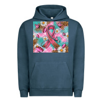 Pigment Midnight Navy Breast Cancer Ribbon Stethoscope Urban Hoodie - Artiststas