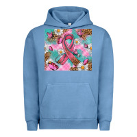 Pigment Pebble Blue Breast Cancer Ribbon Stethoscope Urban Hoodie - Artiststas