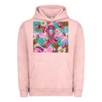 Pigment Salmon Breast Cancer Ribbon Stethoscope Urban Hoodie - Artiststas