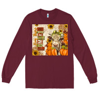 Burgundy Fall Hay There Pumpkin Long Sleeve Tee - texasbilliewilder