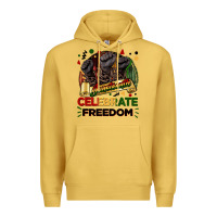 Antique Gold Juneteenth celebrate freedom Premium Hoodie - FaDigitalArtStudio