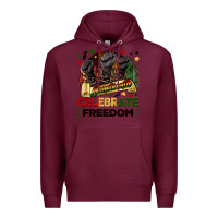 Burgundy Juneteenth celebrate freedom Premium Hoodie - FaDigitalArtStudio