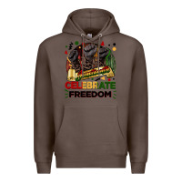 Coffee Juneteenth celebrate freedom Premium Hoodie - FaDigitalArtStudio